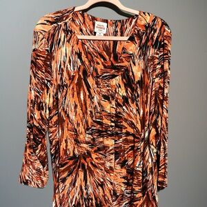 Ruby Rd. Favorites Women's 1X Abstract Print Blouse